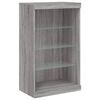 vidaXL Sideboards with LED Lights 3 pcs Gray Sonoma Engineered Wood
