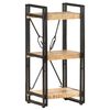 vidaXL Bookcase Natural wood grains, Black