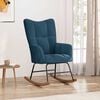 vidaXL Rocking Chair Blue Velvet Medium Nice Design Rocking Chair