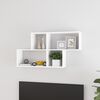 vidaXL Wall Shelf White Engineered Wood Medium Wall Mounting