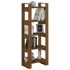vidaXL Book Cabinet Honey Brown Solid Pine Wood Medium Book Cabinet