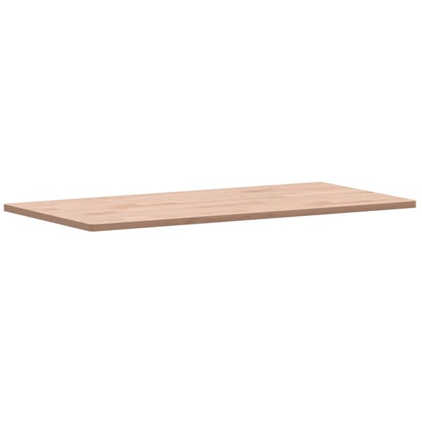 vidaXL Table Top Natural Beech Solid Beech Wood 39.4 x 19.7 x 0.6 in