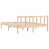vidaXL Bed Frame Natural 59.84 x 79.92 in Solid Pine Wood