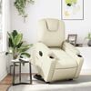 vidaXL Electric Stand up Recliner Chair Cream Faux Leather