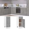vidaXL Drawer Bottom Cabinet Concrete grey Engineered wood