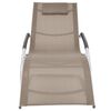 vidaXL Sun Lounger with Pillow Aluminum and Textilene Taupe