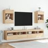 vidaXL TV Wall Cabinet Sonoma oak Engineered wood, glass Medium