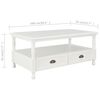 vidaXL Coffee Table White MDF, Solid Pine, Paulownia Veneer