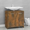 vidaXL Bathroom Cabinet Smoked Oak Engineered wood 23.6x13.0x23.6 in