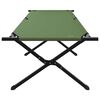 vidaXL Folding Camping Bed Manual 2 pcs Green 82.68 x 31.50 x 18.11 in
