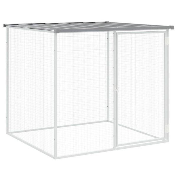 vidaXL Chicken Cage Light Grey Galvanized Steel Medium Tough