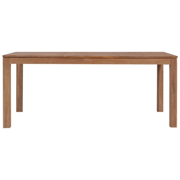 vidaXL Dining Table Solid Teak Wood with Natural Finish 70.9"x35.4"x29.9"