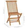 vidaXL Patio Chair Set of 2 Teak and Light Blue
