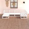 vidaXL Garden Lounge Set White Solid Pine Wood Medium Modular