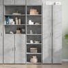 vidaXL Highboard Concrete grey Engineered wood Tall Highboard
