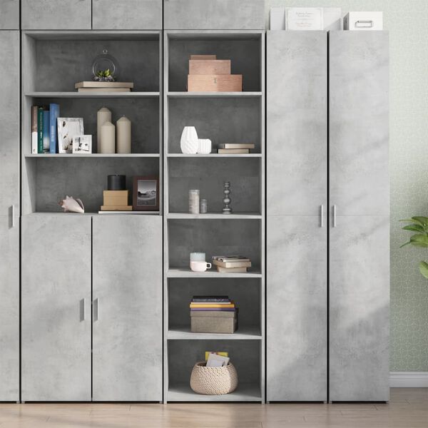vidaXL Highboard Concrete grey Engineered wood Tall Highboard