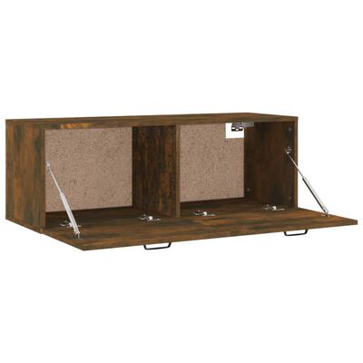 vidaXL Wall Cabinet Smoked Oak 39.4"x14.4"x13.8" Engineered Wood
