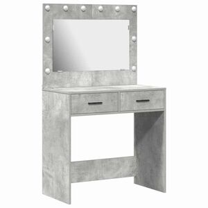 vidaXL Dressing Table Concrete grey 78.5 x 41 x 135 cm Engineered wood