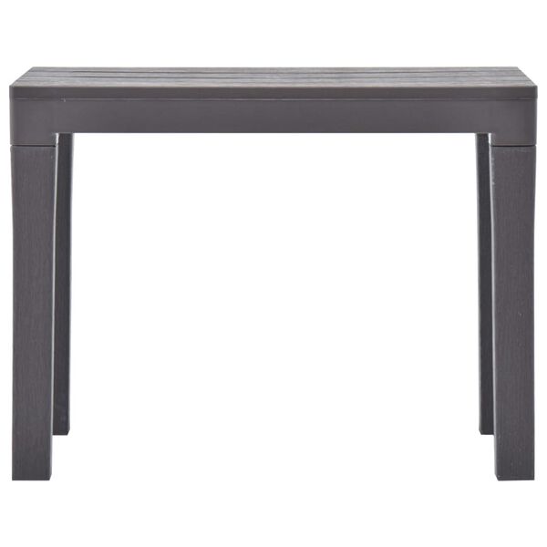 vidaXL Garden Bench Set of 2 Mocca Plastic Small Light Weight