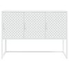 vidaXL Sideboard White Steel Medium Levelers Sideboard Rectangular