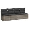 vidaXL Garden Sofa Set Grey PE rattan 11 Piece Set Modular