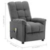 vidaXL Massage Recliner Light Gray Fabric