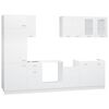 vidaXL Kitchen Cabinet Set White Engineered wood, glass 8-piece set