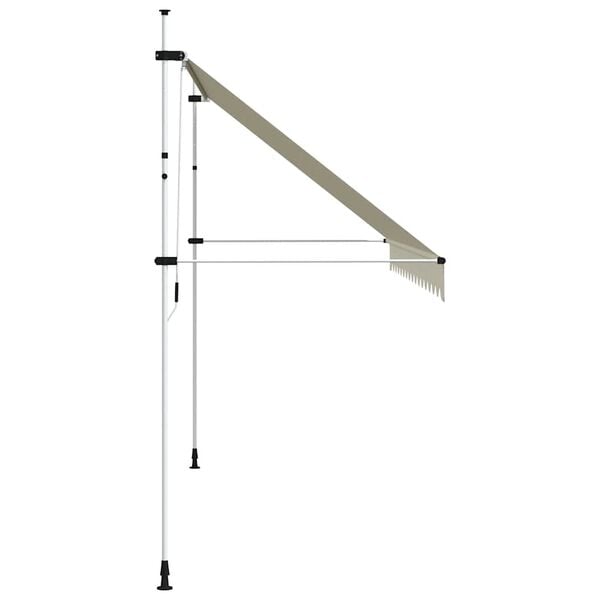 vidaXL Retractable Awning Cream Polyester 157.5 in wide Retractable