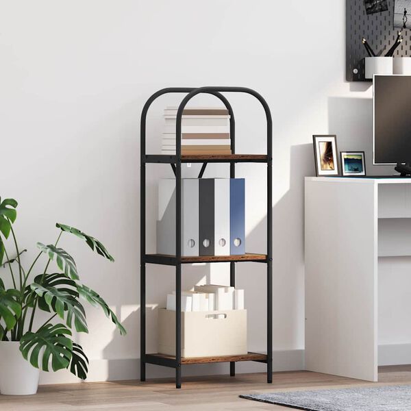 vidaXL Bookshelf Old Wood 15.75 x 11.81 x 42.91 in Engineered wood