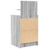 vidaXL Bedside Cabinet Grey Sonoma Engineered Wood Medium