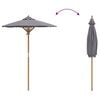vidaXL Garden Parasol Dark gray 150 x 150 x 210 cm bamboo
