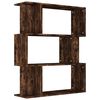 vidaXL Book Cabinet Smoked Oak Engineered Wood 31.5x9.4x37.8 in