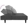vidaXL Sofa Bed Dark Gray Velvet (100% polyester), wood, plastic 2-Seater