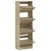 vidaXL Shoe Cabinet Sonoma oak Engineered wood Tall Shoe Cabinet