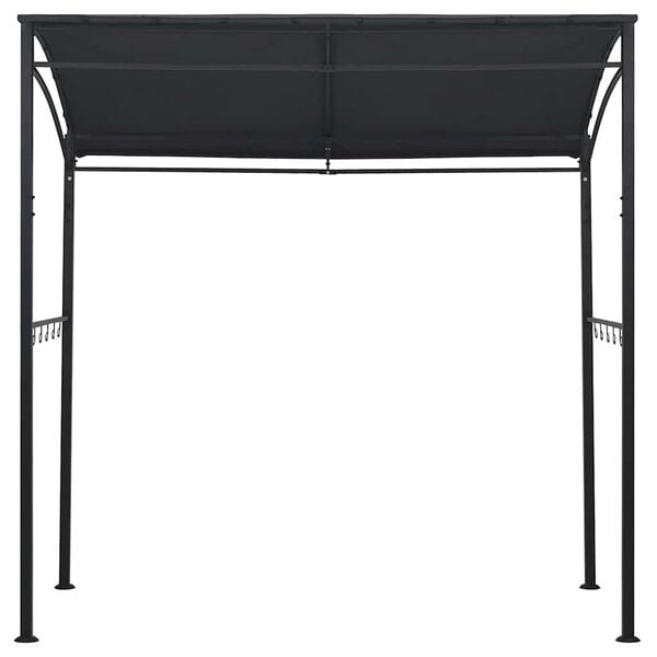 vidaXL BBQ Gazebo Anthracite Steel 84.6x59.1x86.6 in UV-resistant