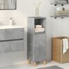 vidaXL Bathroom Cabinet Concrete gray Engineered wood, solid eucalyptus wood