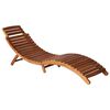vidaXL Sun Lounger Royal Blue, Natural Wood Solid Acacia Wood, Polyester