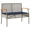 vidaXL Patio Lounge Set Grey PE Rattan Standard UV-resistant materials