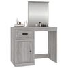 vidaXL Dressing Table Gray Sonoma Engineered Wood, Acrylic