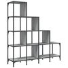 vidaXL Bookcase Grey Sonoma Engineered Wood, Metal Medium