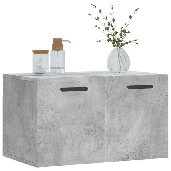 vidaXL Wall Cabinet Concrete Gray Engineered Wood Medium Wall Cabinet