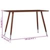 vidaXL Dining Table Brown MDF and Steel 47.2x23.6x29.1 in Durable