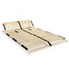 vidaXL Slatted Bed Base Natural Wood Solid Beechwood Frame, Birch Slats