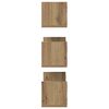 vidaXL Wall Shelves 3 pcs Artisian Oak 22.8x7.1x7.1" Engineered Wood