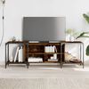 vidaXL TV Cabinet Smoked Oak Engineered wood, metal Medium