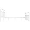 vidaXL Bed Frame White Powder-Coated Steel Full Industrial Bed Frame