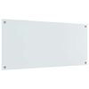 vidaXL Kitchen Backsplash White 43.31 x 19.69 x 0.24 in Tempered Glass