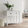 vidaXL Console Table White Solid Pine Wood Narrow Console Table