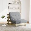 vidaXL Futon Sofa Bed Grey Solid pine wood and polyester