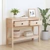 vidaXL Console Table Natural wood Solid Pine Wood 39.4x13.8 in